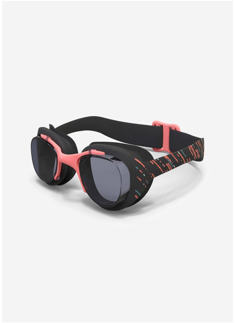NABAIJI NABAIJI by DECATHLON, Adult Swimming Goggles Men Women UV Protection Xbase L100 Black Pink Green  - Image 1