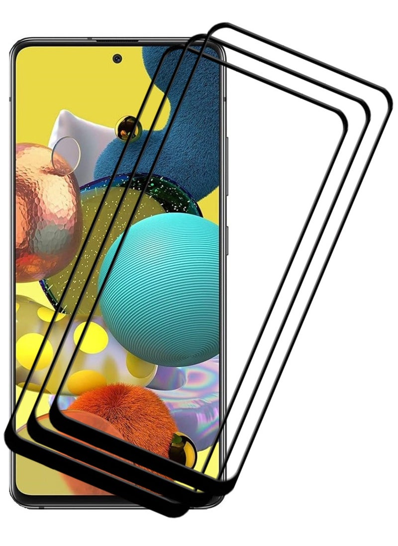 ACLIX 3 Pieces Antistatic ESD Dustproof Premium Quality High Definition Tempered Glass Screen Protector Designed For Samsung Galaxy A51 - Image 1