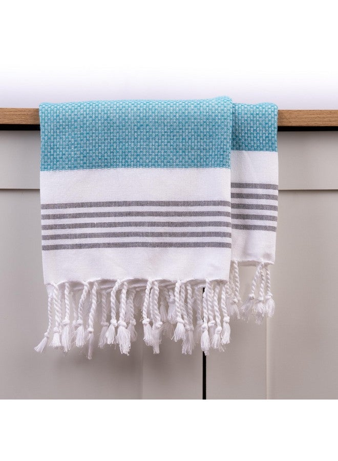HABER Premium Light Weight 100% Cotton Bath Towel with Unique Micro Waffle Texture for Active Feel, Quick Absorption and Faster Drying Towel (Pack of 1, Harbour Blue) - Image 3