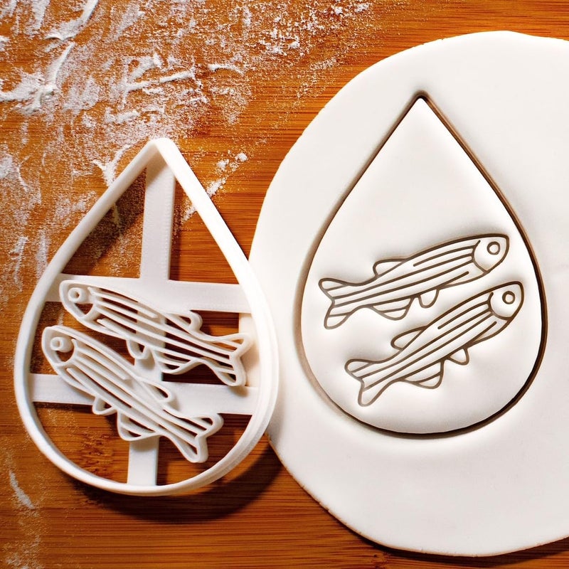 EROTNGO Zebrafish Cookie Cutter for Baking Tropical Freshwater Fish Design for Fun Baking Perfect for Scientists Biomedical Researchers Aquarium Enthusiasts and Unique Kitchen Accessories - Image 1
