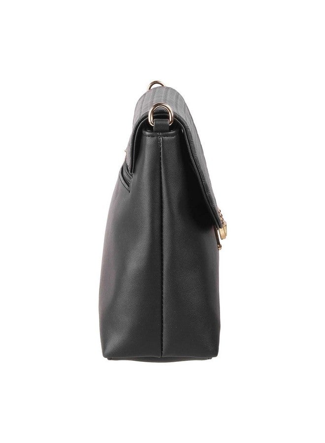 Mochi Women Black Flap Over Sling (66-7212) - Image 5