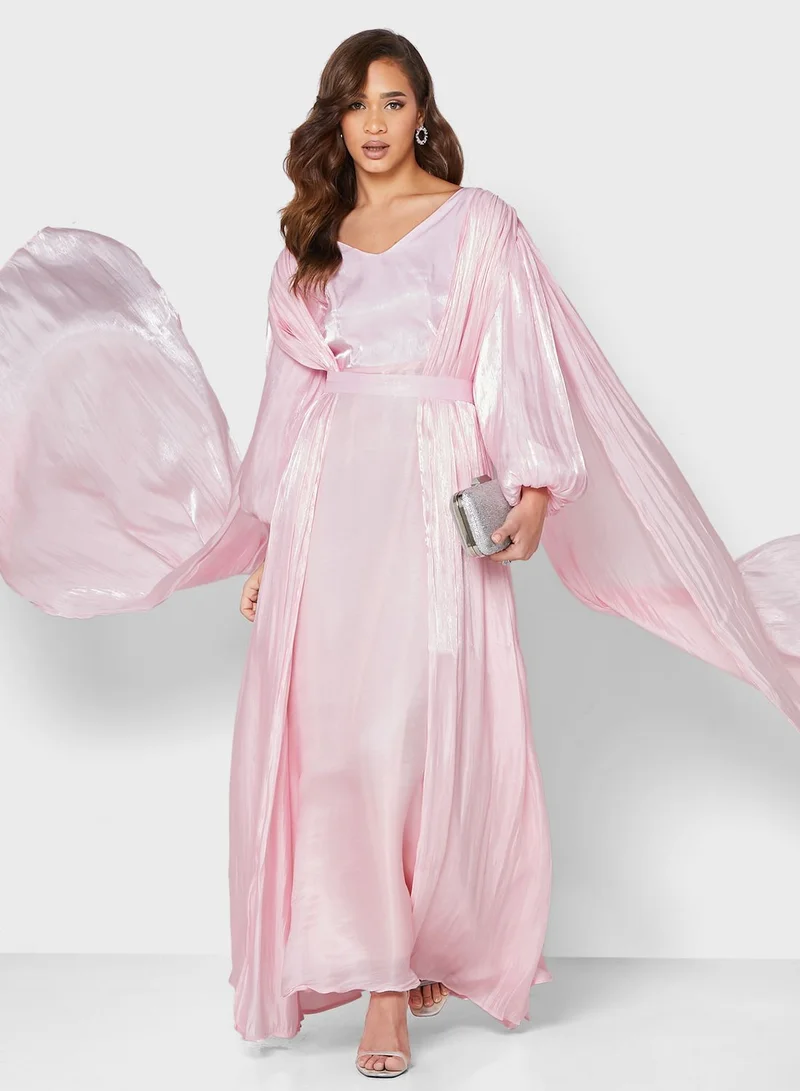 Khizana Pleated Water Fall Detail Dress