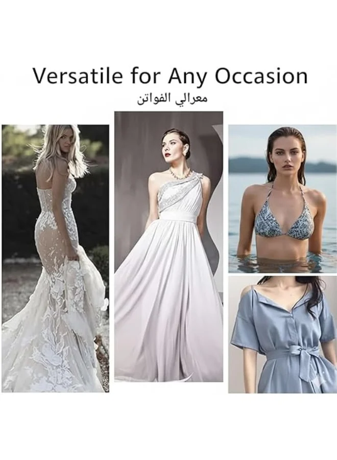 Caprisious  2-Pack Reusable Adhesive Bra for Women | Invisible Strapless Backless Push-Up Bra with Silicone Adhesive | Waterproof Cleavage Enhancer for Dresses and Formal Wear for Women | Best Price UAE