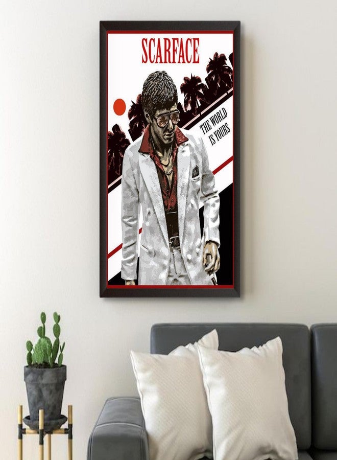 Waltractive ملصق جداري مؤطر من فيلم Scarface - متوفر بمقاسين 8x12 و 12x18 بوصة - ديكور جداري مثالي لغرفة النوم وغرفة السكن الجامعي (C39) - Image 4