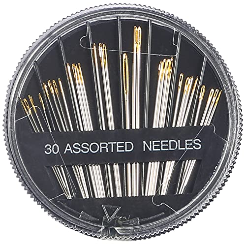 Eketirry Premium Hand Sewing Needles，30-Count Assorted Needles for Sewing Repair, 6 Different Sizes Sewing Needles with 2 Threaders (Black,1) - Image 2