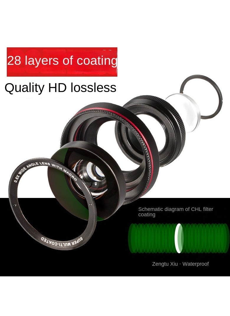 Generic Mobile phone lens high-definition distortion free 0.6X wide-angle macro external lens  - Image 2