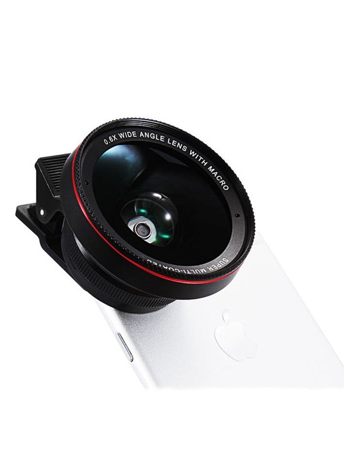 Generic Mobile phone lens high-definition distortion free 0.6X wide-angle macro external lens  - Image 1