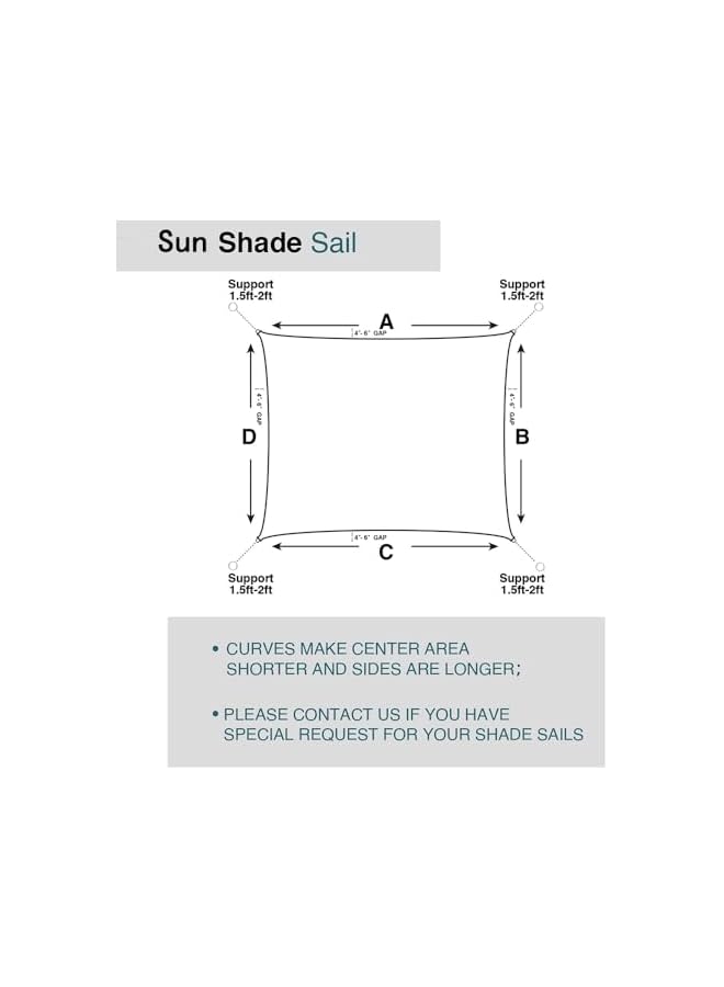 The Bros 3M x 4M Sun Shade, UV Protection and Durable Sun Sail Canopy Suitable for Outdoor Occasions Such as Balconies, Gardens, Terraces (3M x 4M, rectangle, Beige) - Image 5