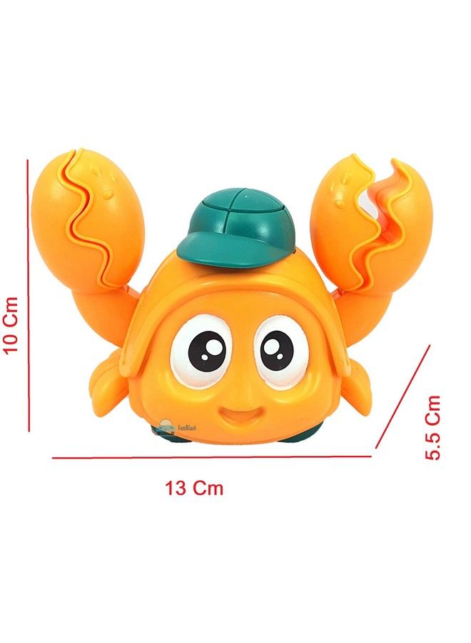 FunBlast Crawling Crab Press & Go Toys For Babies Friction Powered Toys For Kids Cartoon Toy Vehicles For Kids Multicolor;1 Unit (Orange) - Image 3