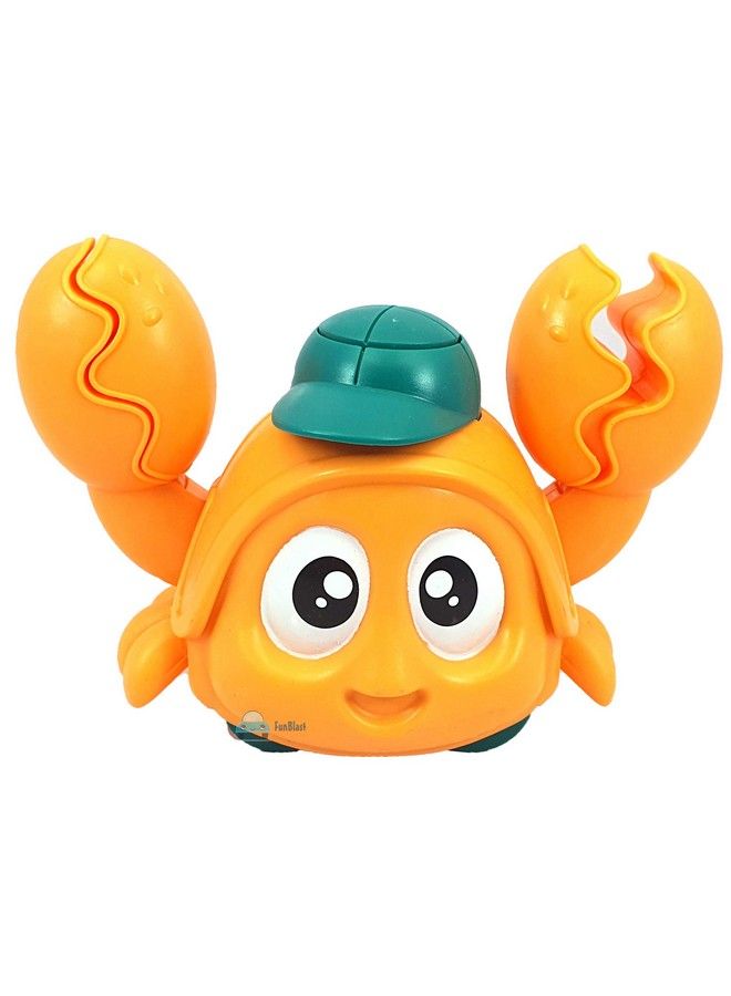 FunBlast Crawling Crab Press & Go Toys For Babies Friction Powered Toys For Kids Cartoon Toy Vehicles For Kids Multicolor;1 Unit (Orange) - Image 1