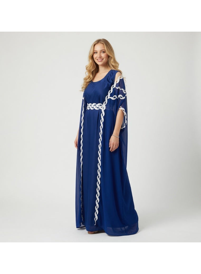 Notte Bianca BLUE BELL dress , kaftan , jellabiyas wide dress elegant Fusing the tradition with a touch of modern-day trend for every woman. Modesty & Trendy - Image 2