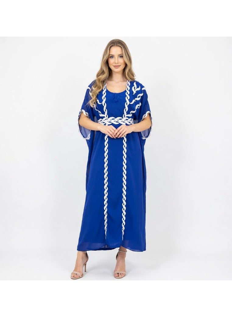 Notte Bianca BLUE BELL dress , kaftan , jellabiyas wide dress elegant Fusing the tradition with a touch of modern-day trend for every woman. Modesty & Trendy - Image 4