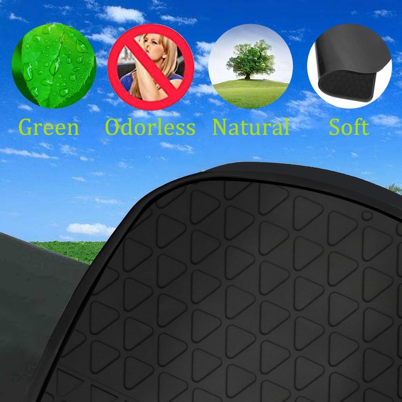 Matericuo Car Floor Mats Custom Fit for Volkswagen VW Beetle 2012-2019 Black Rubber Auto Liner Mats All Weather Protection Heavy Duty Odorless - Image 2