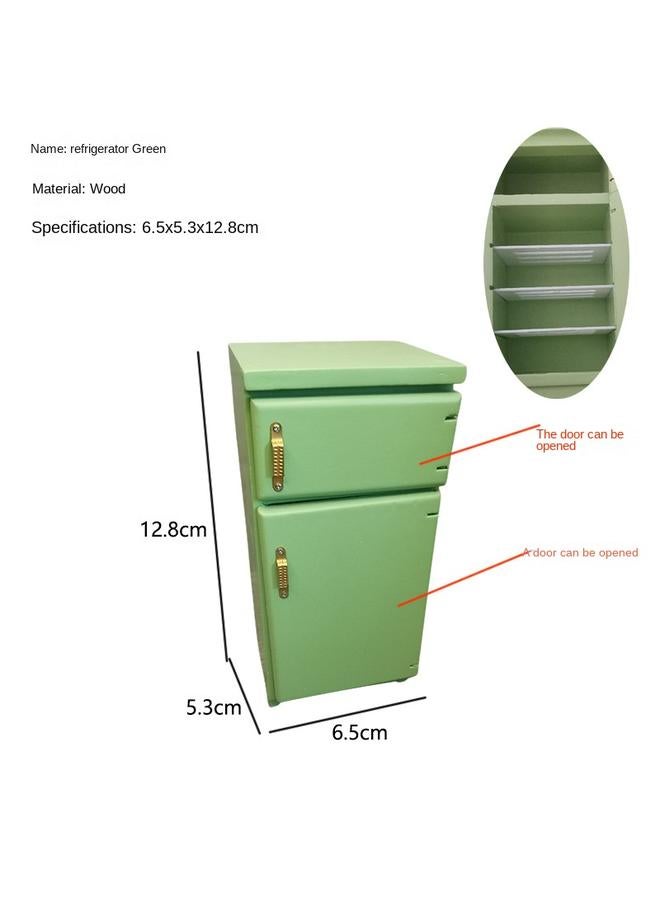 Bluejw Net Red Stall Project Real Cooking Mini Kitchenette Real Cooking Full Set Of Electrical Appliances Refrigerator TV Oven Cart Model - Image 1