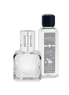 Maison Berger Lampe Berger Giftset Ice Cube - Home Fragrance Diffuser - Perfuming - 5.5 X 5.2 X 8.5 Inches - Made In France - Includes Fragrance Essential Neutral 8.45 Fluid Onces - 250 Milliliters Clear  - Image 1