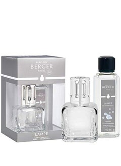 Maison Berger Lampe Berger Giftset Ice Cube - Home Fragrance Diffuser - Perfuming - 5.5 X 5.2 X 8.5 Inches - Made In France - Includes Fragrance Essential Neutral 8.45 Fluid Onces - 250 Milliliters Clear  - Image 2