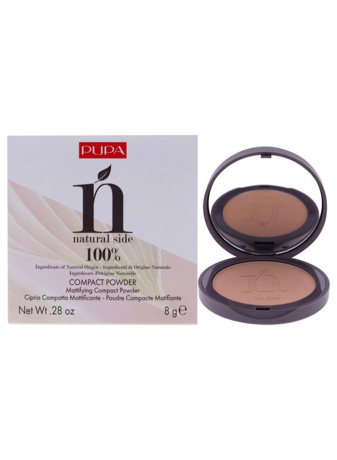 PUPA Milano Natural Side Compact Powder 003 Warm Beige - Blurring, Matte Pressed Powder - Lightweight Coverage for a Radiant, Poreless Complexion - With Texture-Smoothing Jojoba Oil - 0.28 oz - Image 1