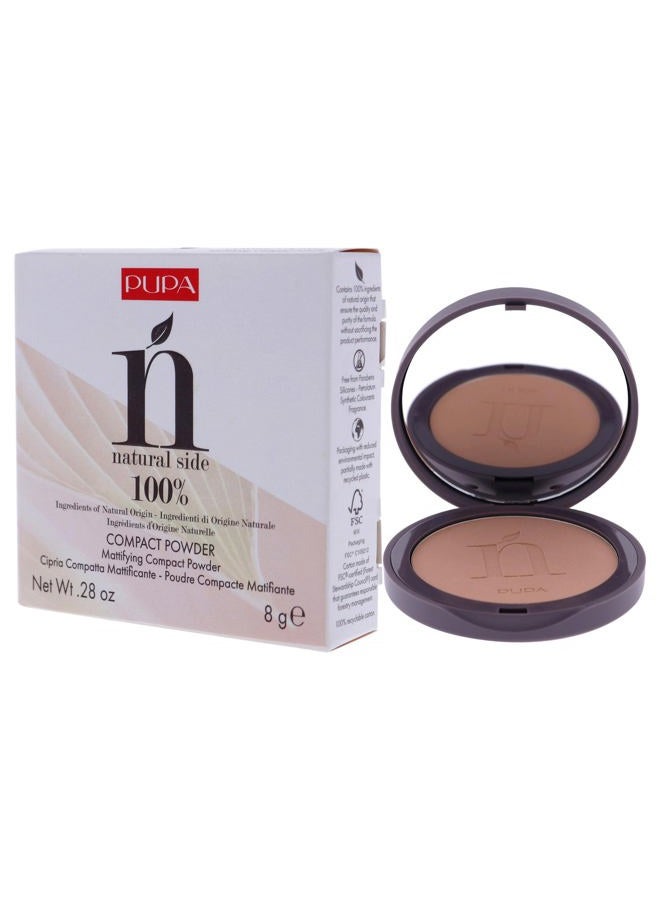 PUPA Milano Natural Side Compact Powder 003 Warm Beige - Blurring, Matte Pressed Powder - Lightweight Coverage for a Radiant, Poreless Complexion - With Texture-Smoothing Jojoba Oil - 0.28 oz - Image 4