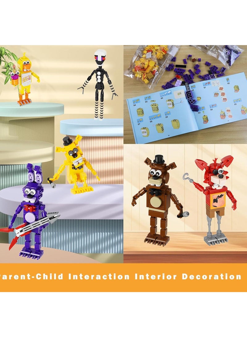 general Five Nights Security Breach Block toy set, 7 in 1 game action figure dolls DIY blocks, children's educational puzzle blocks for boys and girls birthday - Image 2