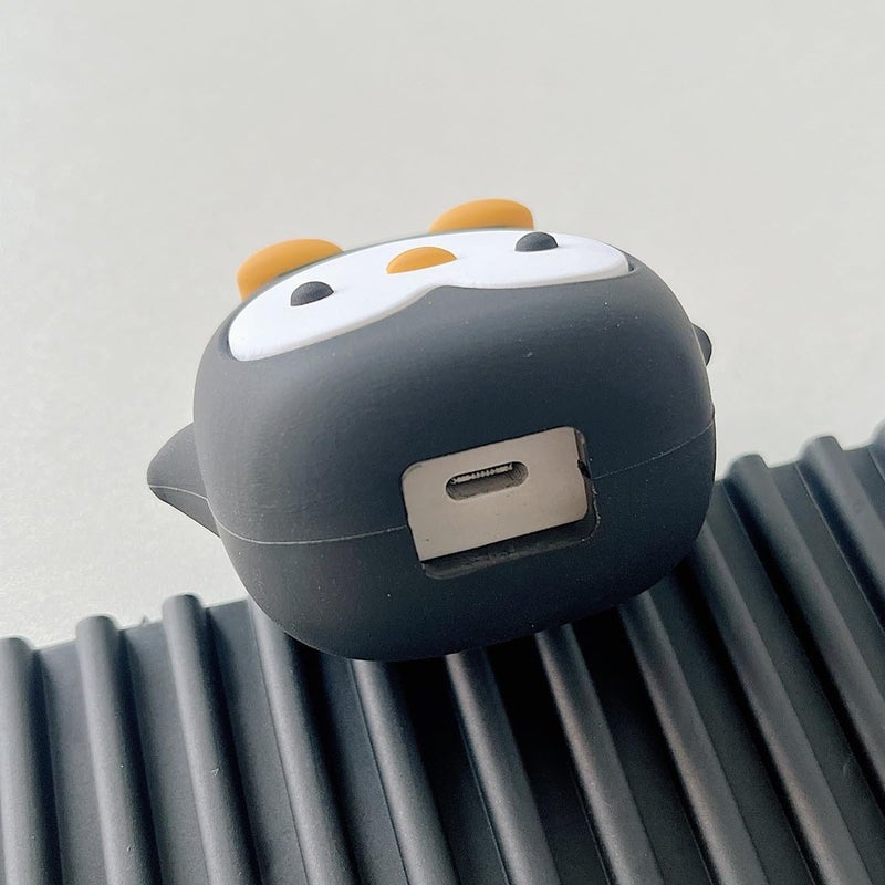 SKYCELL Charger Case Cover with Full Cable Protector 3D Cute Pattern Compatible for iPhone Charger Only 18W & 20W iPhone 16,iPhone 13,iPhone 15,iPhone 14 (Black Penguin) - Image 3