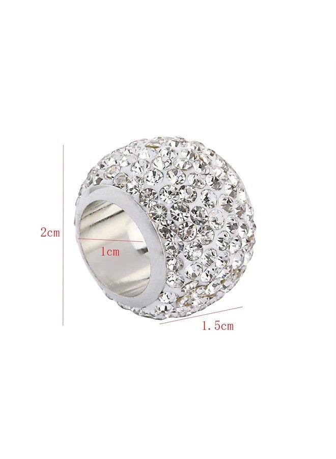 WedFeir 4pcs Bling Crystal Stethoscope Charms, Charmed Crystal Stethoscope Charms, Round Stethoscope Id Name Tags for Nurse Accessory, Nurse RT Vet, Violet Kiss Crystal.