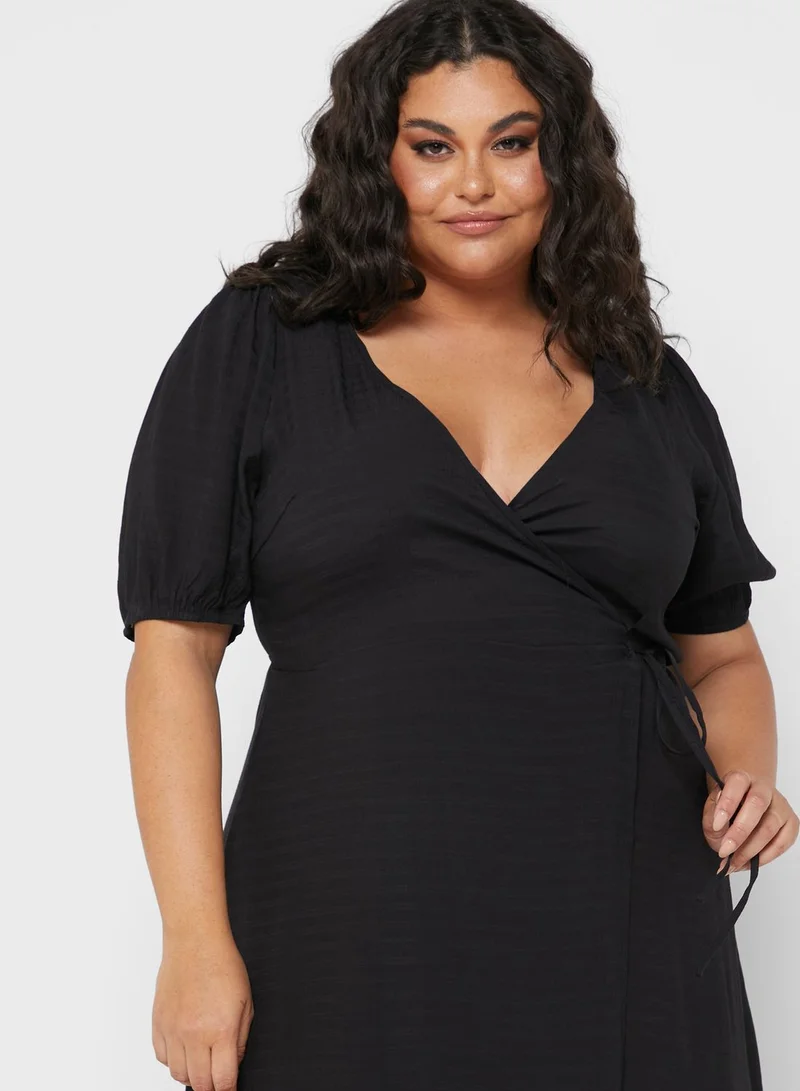 Only Carmakoma Ruffled Wrap Dress