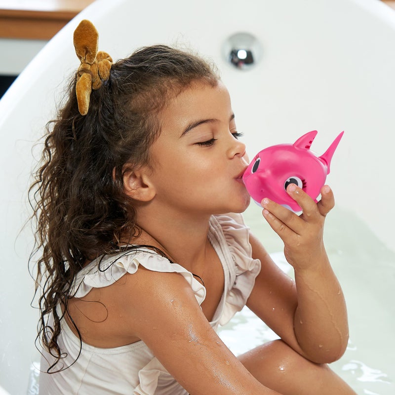 Robo Alive Junior Baby Shark New Silicon Fins Version Singing and Swimming Mommy Shark (Pink) by ZURU - Image 5