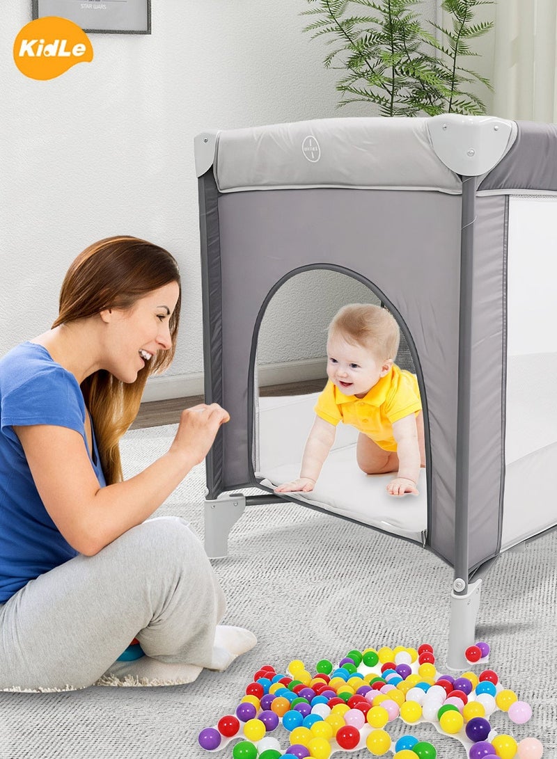 MaBaby Portable Baby Playpen /Baby Bed - Foldable Infant Play Yard, Breathable Mesh Safety Pen for Toddlers, Indoor/Outdoor Activity Center (with Travel Bag) - Image 2