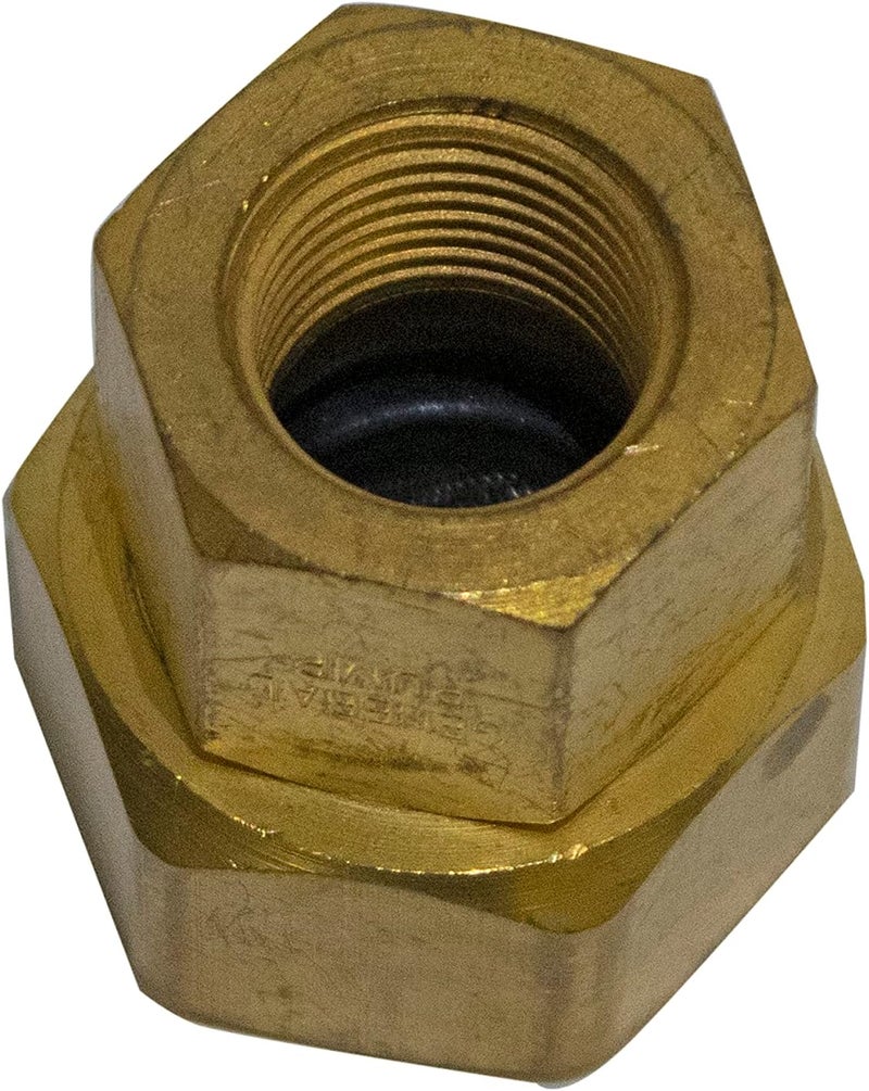 Simpson Cleaning 7100496 Replacement 38 FNPT x GHT Brass Water Inlet Fitting with Filter for Gas Powered Pressure Washer Pumps Gold - Image 1
