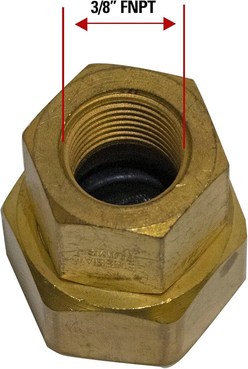 Simpson Cleaning 7100496 Replacement 38 FNPT x GHT Brass Water Inlet Fitting with Filter for Gas Powered Pressure Washer Pumps Gold - Image 2