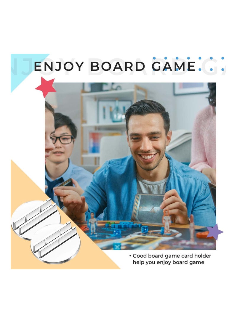 100 Pcs Card Stand, Translucent Paper Miniature Bases, Paper Board Plastic Game Stands, Business Card Holder, Plastic Clip for Price Tags Menus Labels Party, 1 Inch - Image 2