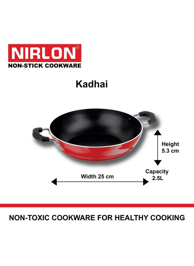 Nirlon Cooking Non-Stick Round Bottom Deep-Stir Kadai Wok Pans (25cm/2.5 litres) & Free Spoon - pzsku/Z81492C04E488DBC020CAZ/45/_/1740119085/69d39403-b613-45a8-a10e-e38ef9c96dc3