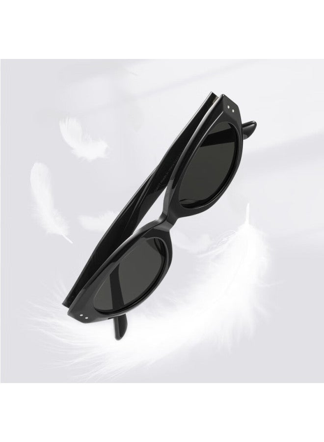 Fenchi Retro Cat-eye Sungl For Women, High-end Jennie Narrow Frame Gl, 2025 New Trendy Uv Protection Gm Sungl - Image 3