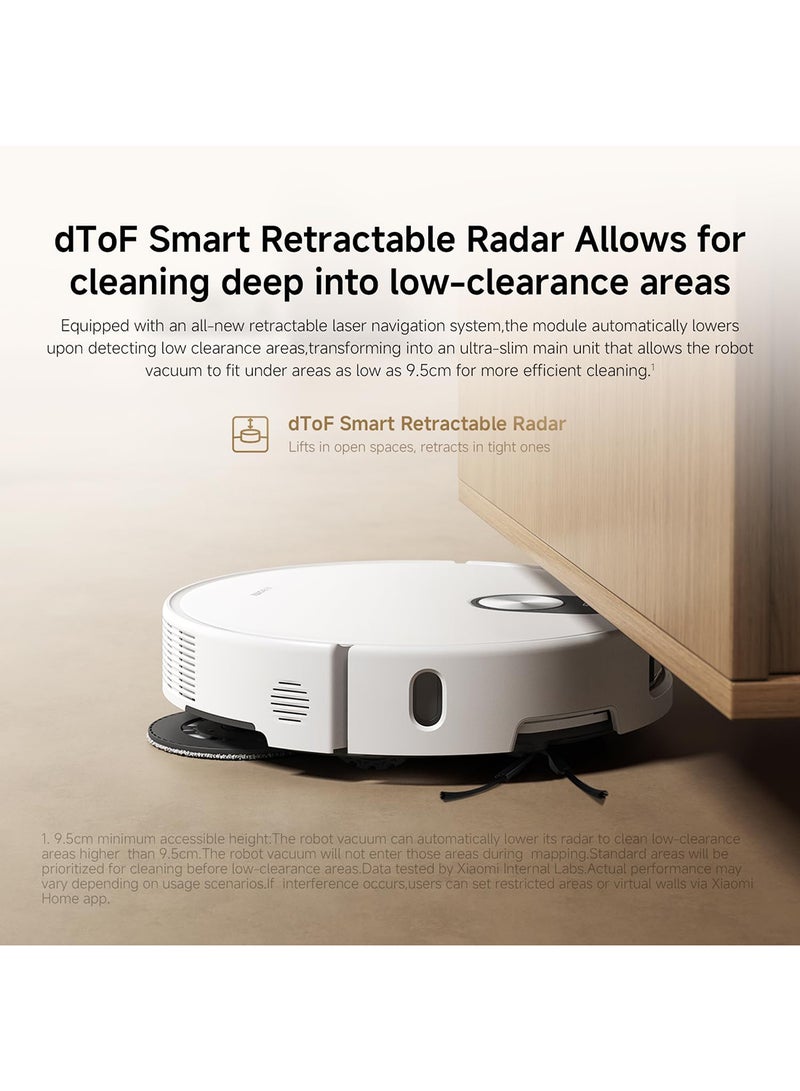 Xiaomi Robot Vacuum 5 – 20000Pa Powerful Suction, Lifting LDS for Low Furniture, Anti-Tangle, Smart Floor Cleaning, All-in-One Station (X20 Max Upgraded) 4 L 55 W BHR083SGB white - Image 3