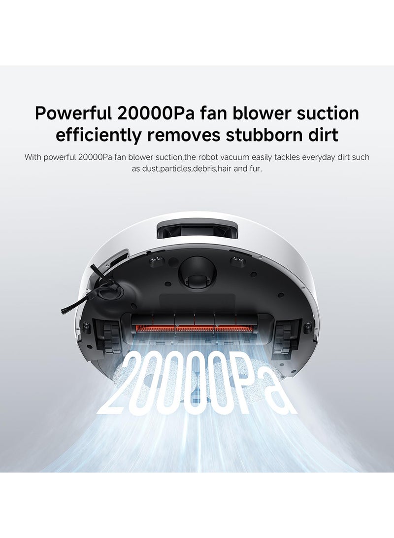 Xiaomi Robot Vacuum 5 – 20000Pa Powerful Suction, Lifting LDS for Low Furniture, Anti-Tangle, Smart Floor Cleaning, All-in-One Station (X20 Max Upgraded) 4 L 55 W BHR083SGB white - Image 4