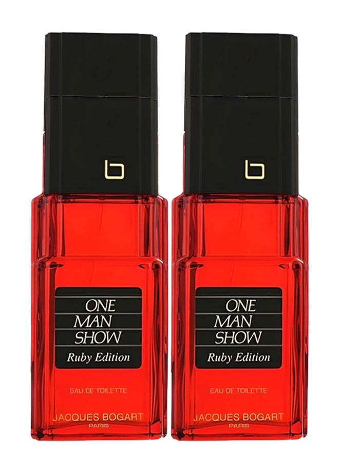 جاك بوغارت 4 قطع عطر ون مان شو روبي إديشن للرجال 100 مل - Image 1