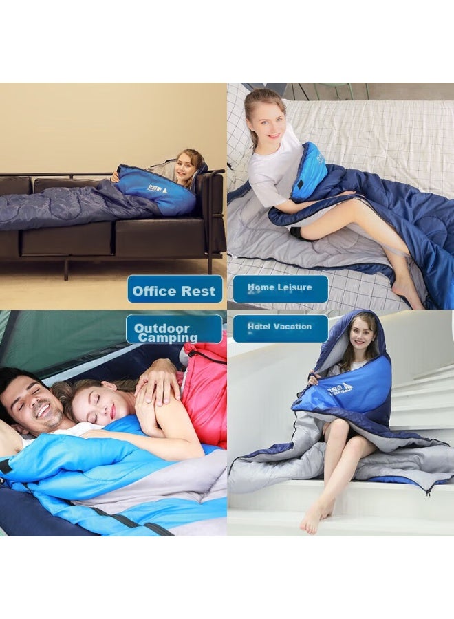 Beijilang Sleeping Bag For Adults, Outdoor Travel, Winter And All Seasons, Warm, Indoor Camping, Dirt-proof Cotton Sleeping Bag, 2.0kg, Orange - Image 2