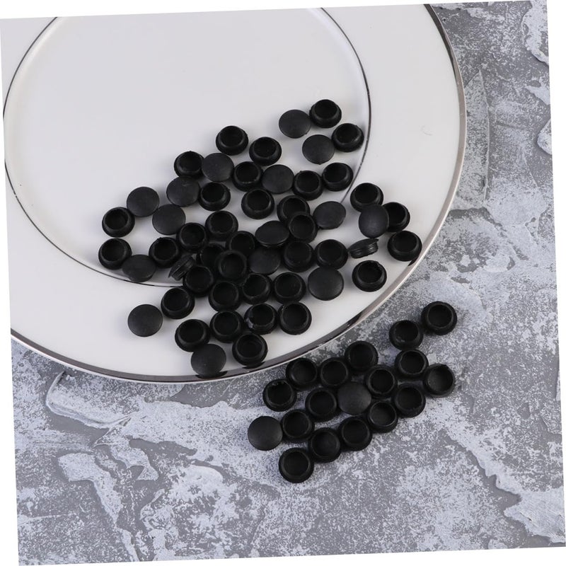 50pcs Hinge Screw Covers Decorative Screw Caps for Cabinet Doors and Easy Installation Black Covers for Furniture - Image 3