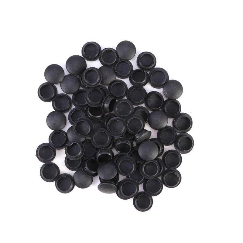 50pcs Hinge Screw Covers Decorative Screw Caps for Cabinet Doors and Easy Installation Black Covers for Furniture - Image 1