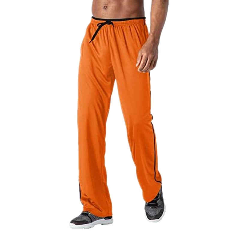 Mens Casual Joggers Zip Pockets Breathable Mesh Grey  - Image 4