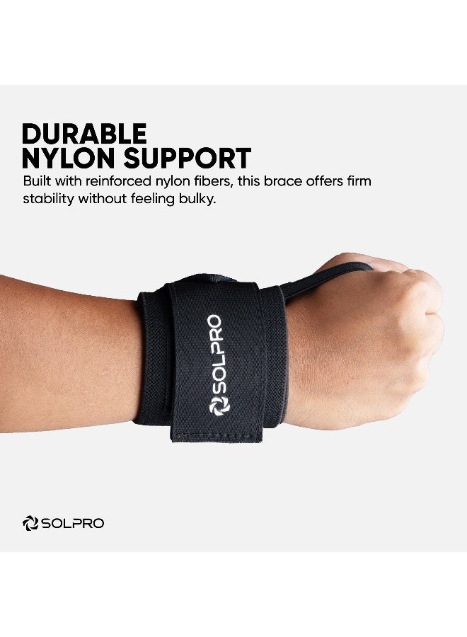 SOLPRO Savage Weight Lifting Wrist Support | Advanced Wrist Support for Powerlifting & Strength Training (Black/Orange) - Image 4