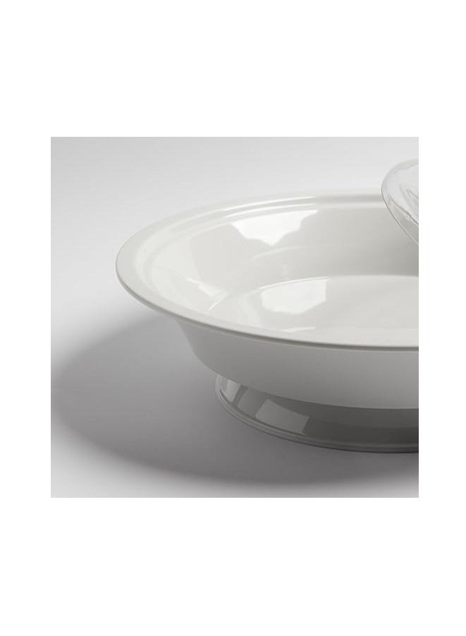 Master Gold Serving Dates & Fruits & Folk Food Dish Made Of Premium Melamine & Safe Healthy With Clear Cover From Unbreakable Acrylic | White Tamria With Transparent Lid Multi Size (20cm)  - Image 4