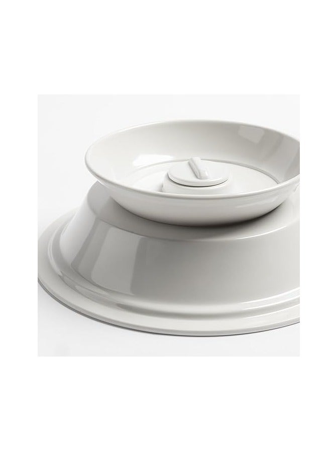 Master Gold Serving Dates & Fruits & Folk Food Dish Made Of Premium Melamine & Safe Healthy With Clear Cover From Unbreakable Acrylic | White Tamria With Transparent Lid Multi Size (20cm)  - Image 5