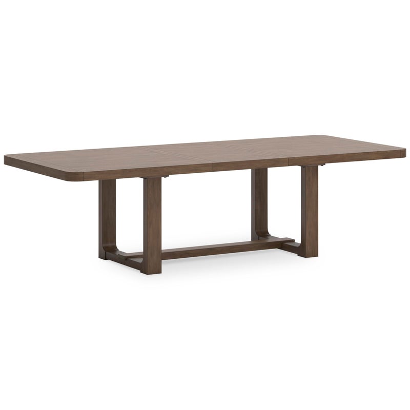 Signature Design by Ashley Signature Design by Ashley Cabalynn Farmhouse Dining Extension Table with 1 Removable Center Leaf Light Brown 