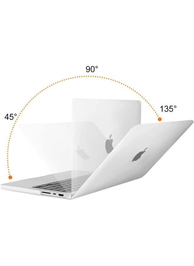 SJet Case Compatible with MacBook Pro 14 inch Case 2025 2024 2023 2022 2021 M4 M3 M2 M1 A3112 A3185 A3401 A2918 A2992 A2779 A2442 Plastic Hard Shell + TPU Keyboard Skin Cover for MacBook Pro 14 inch Case, Crystal Clear  - Image 4
