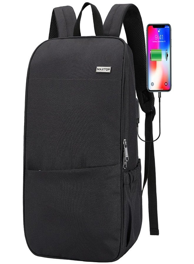 MAXTOP Deep Storage Laptop Backpack with USB Charging Port[Water Resistant] College Computer Bookbag Fits 15 Inch Laptop Black - Image 1