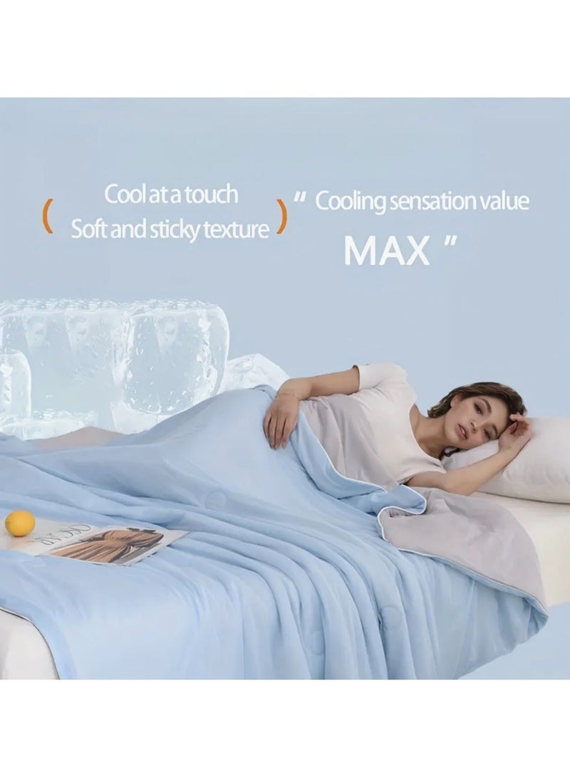 Nakhl Lightweight Summer Comforter Cold Blanket，Cooling Comforter Absorbs Body Heat to Keep Cool, Double-Sided Cooling Blanket - Image 1