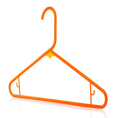 HANGERWORLD 10 Orange 165inch Plastic All Purpose Coat Clothes Garment Pant Skirt Bar Hangers Loop Hooks - Image 3