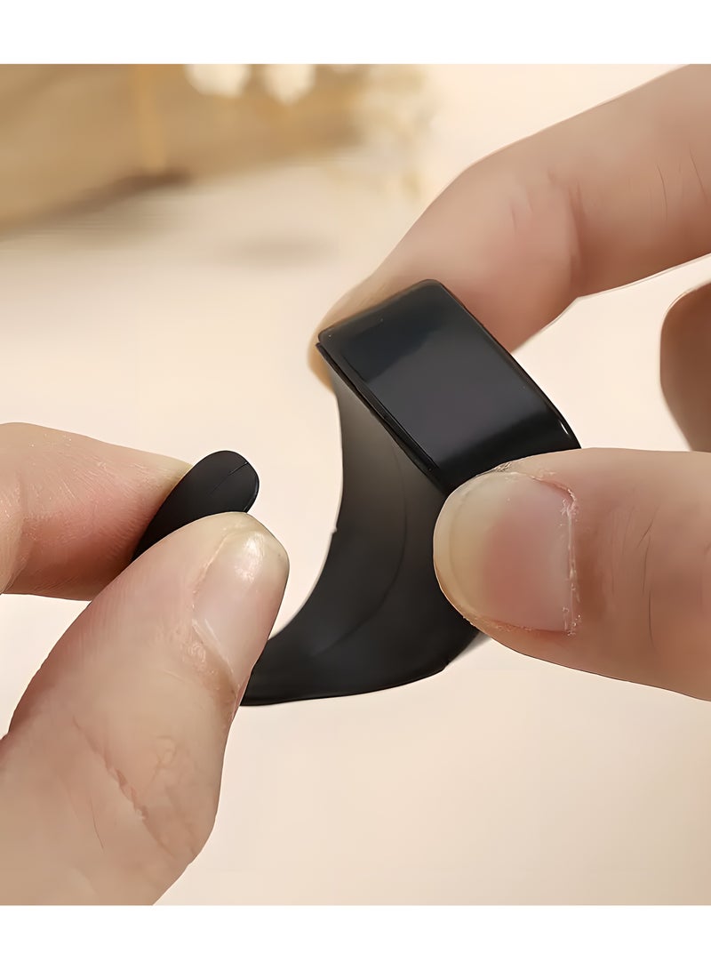 LIXADA 2pc Modern Plastic Finger Ring Tally Counter with Card Accessory - Unlimited Edition Electronic Handheld Clicker, Battery-Operated Digital Display for Warehouse Inventory, Mathematics, Adult 14+ Age Group (Black And White) - Image 5