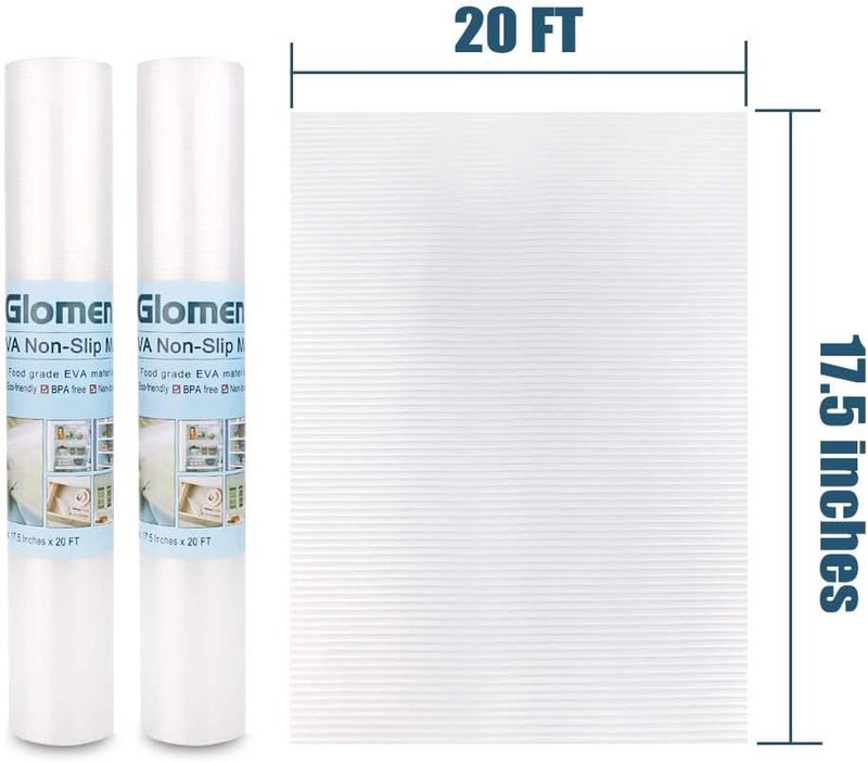Glomen Drawer Liners for Kitchen, Shelf Liners, Washable Oil-Proof Cabinet Liner for Refrigerator, Cabinet, Drawer, Storage, Shelves, Non-Slip Shelf Liner (17.5 Inches x 20 FT x 2 Rolls)… - Image 4